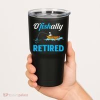 OFishally Retired Funny Fisherman Retirement Gift Tumbler thumb 2