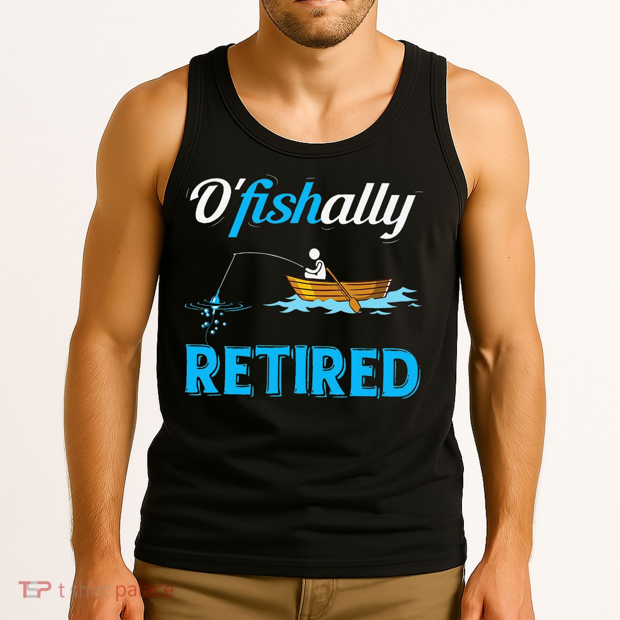 OFishally Retired Funny Fisherman Retirement Gift Tank Top
