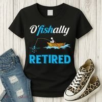 OFishally Retired Funny Fisherman Retirement Gift Women's T-Shirt thumb 3