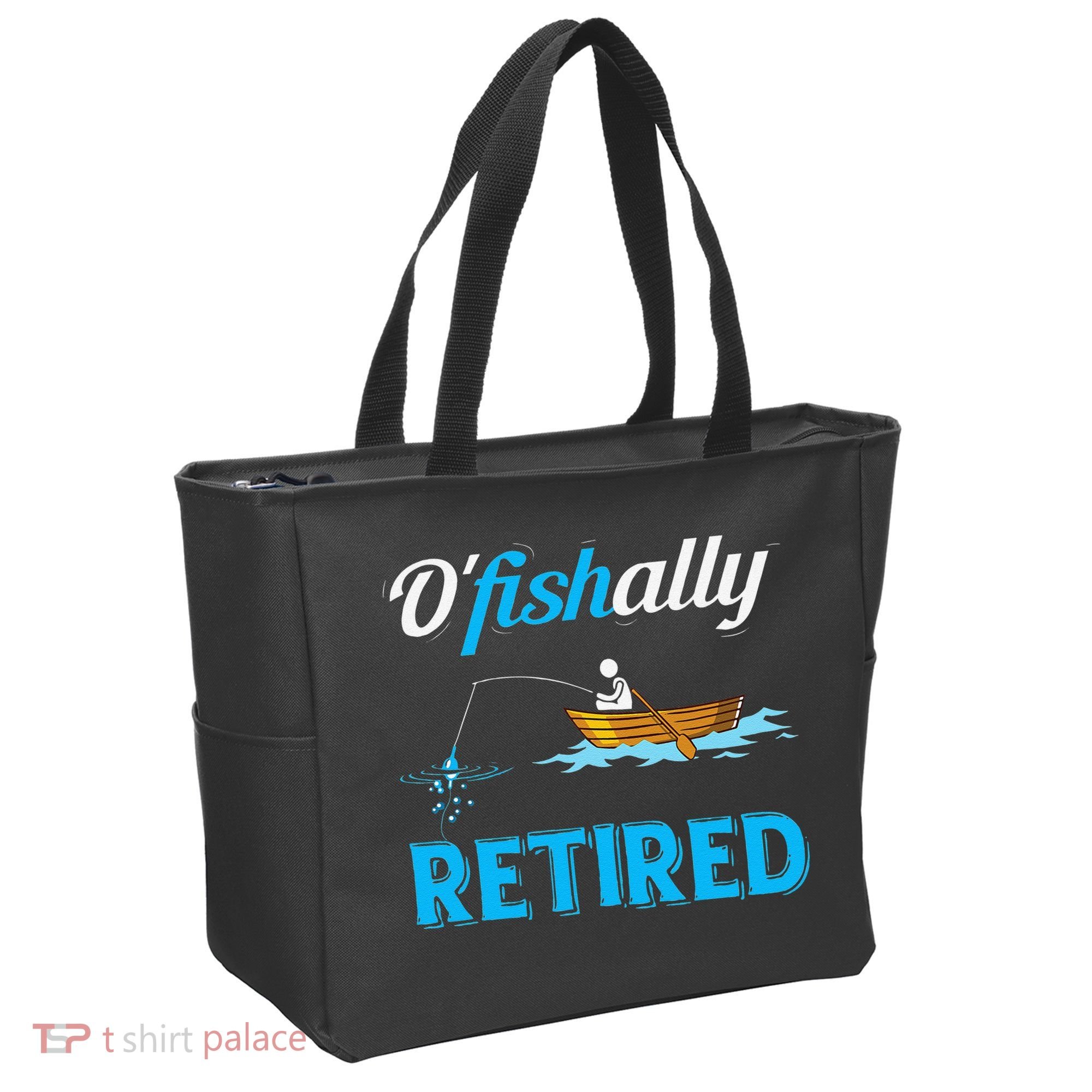 OFishally Retired Funny Fisherman Retirement Gift Tote Bag