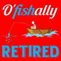 OFishally Retired Funny Fisherman Retirement Gift Santa Hat thumb 1
