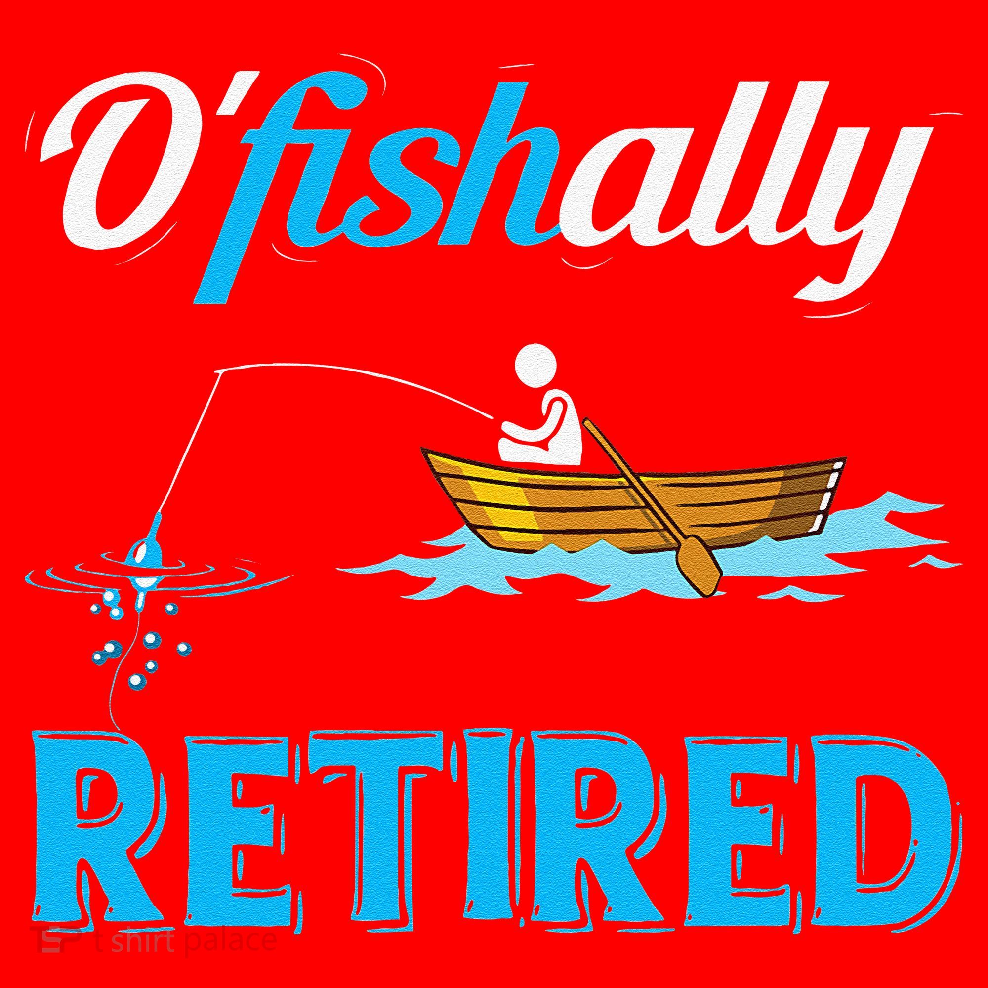 OFishally Retired Funny Fisherman Retirement Gift Santa Hat