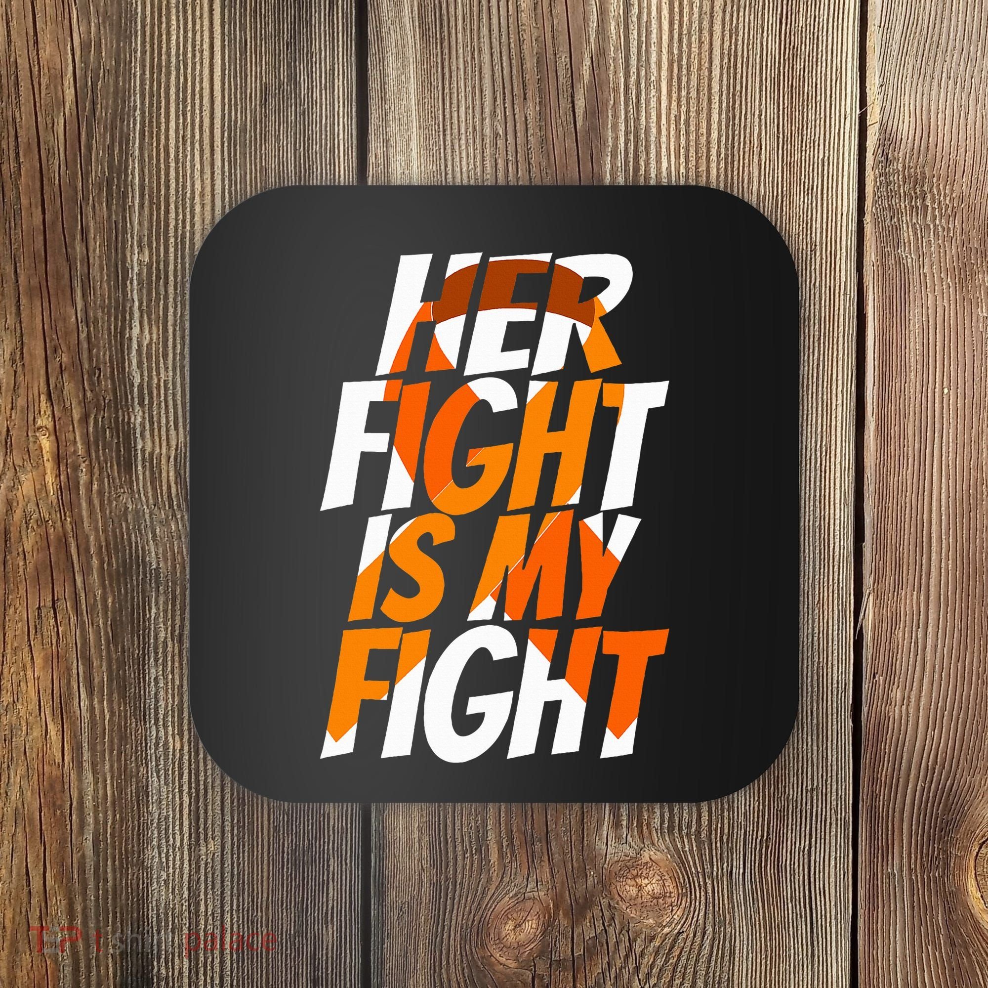 Orange Ribbon for Her Products Leukemia Awareness Coaster