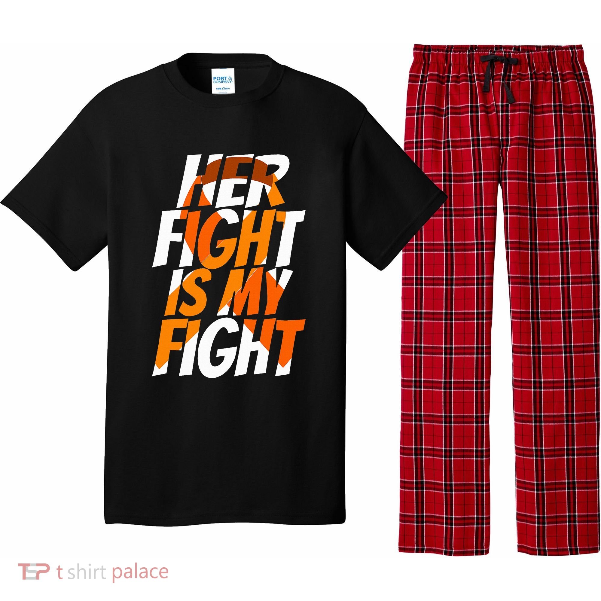 Orange Ribbon for Her Products Leukemia Awareness Pajama Set