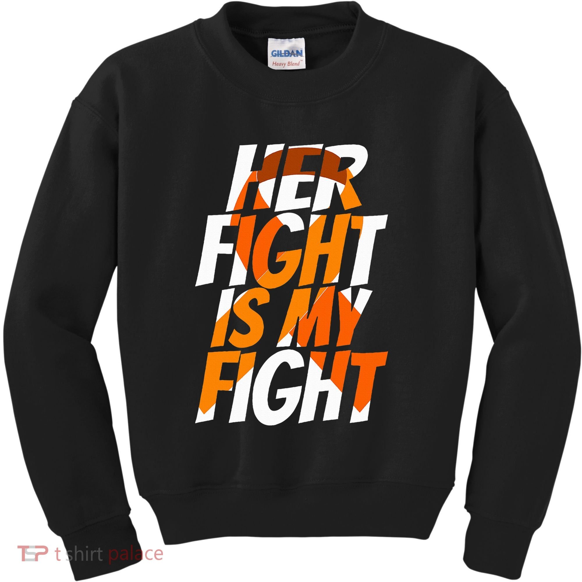 Orange Ribbon for Her Products Leukemia Awareness Kids Sweatshirt
