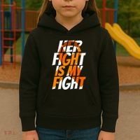 Orange Ribbon for Her Products Leukemia Awareness Kids Hoodie thumb 3