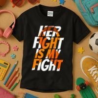 Orange Ribbon for Her Products Leukemia Awareness Kids T-Shirt thumb 3