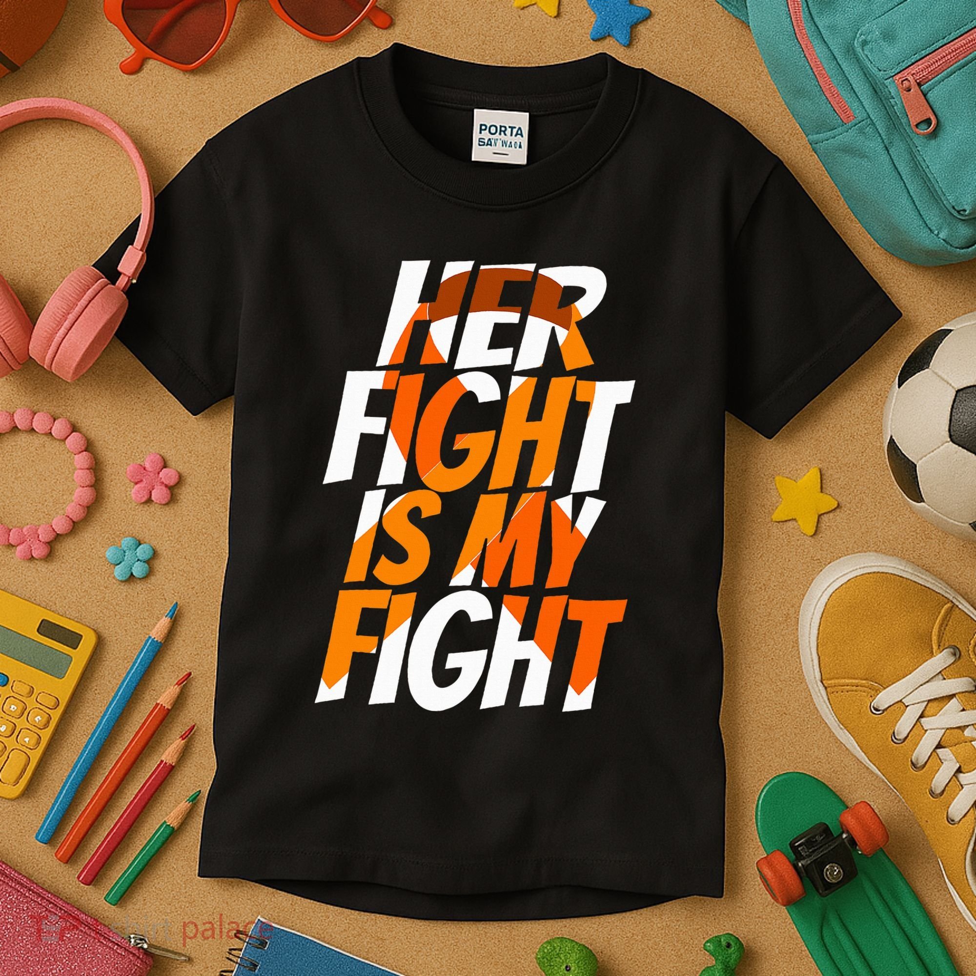 Orange Ribbon for Her Products Leukemia Awareness Kids T-Shirt