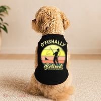 Ofishally Retired Fishing Retirement Doggie Tank thumb 2