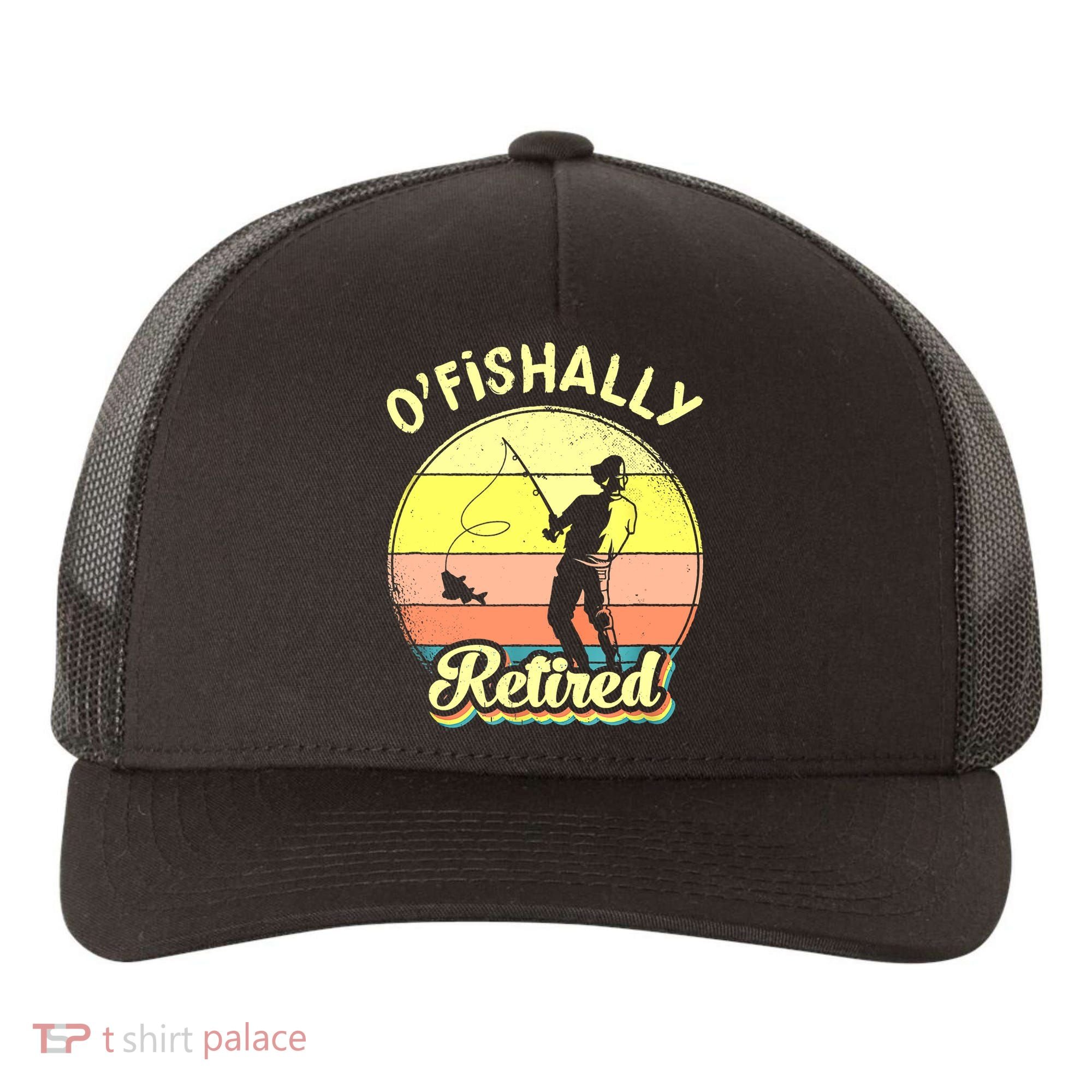 Ofishally Retired Fishing Retirement Yupoong Adult 5-Panel Trucker Hat