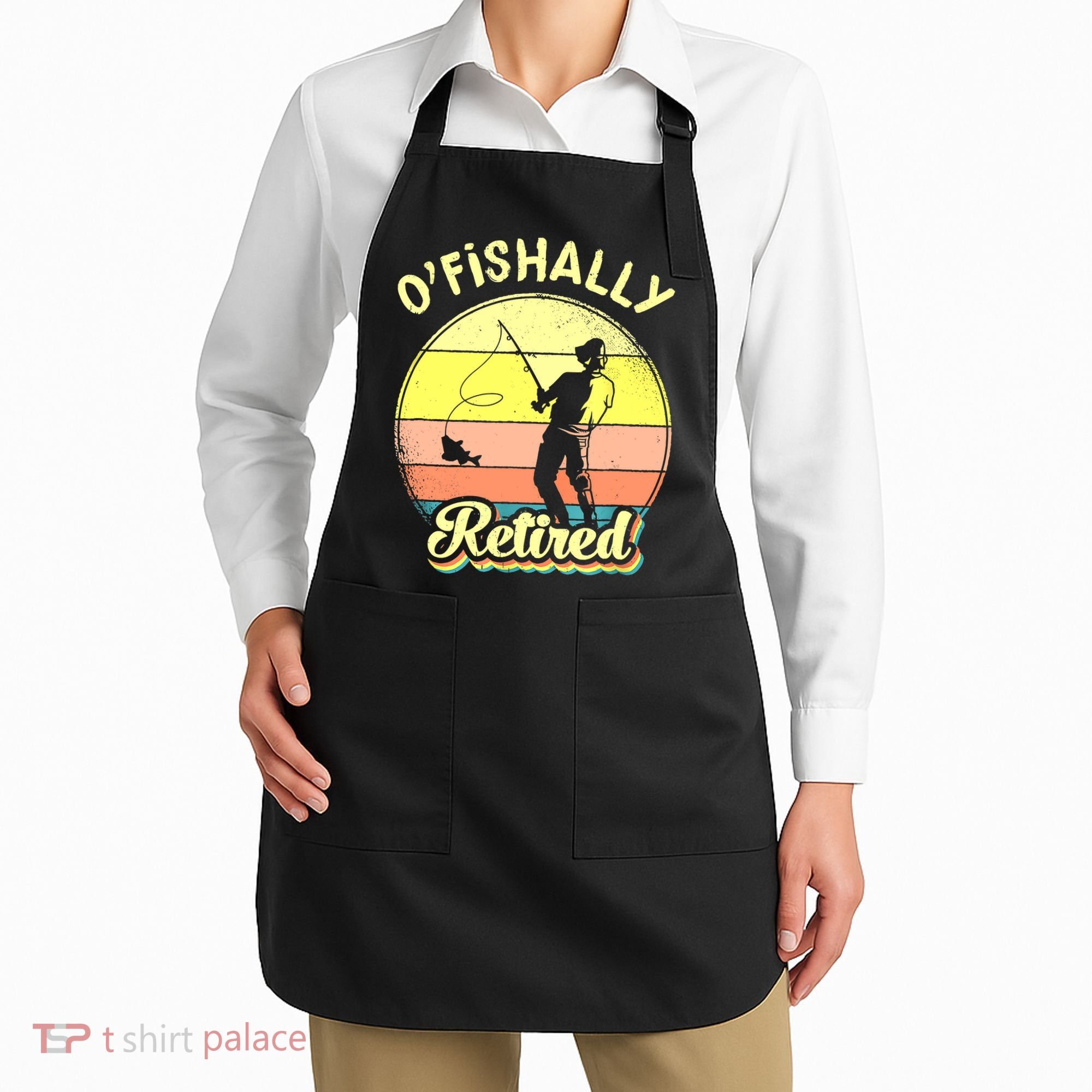 Ofishally Retired Fishing Retirement Apron