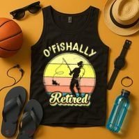 Ofishally Retired Fishing Retirement Tank Top thumb 4