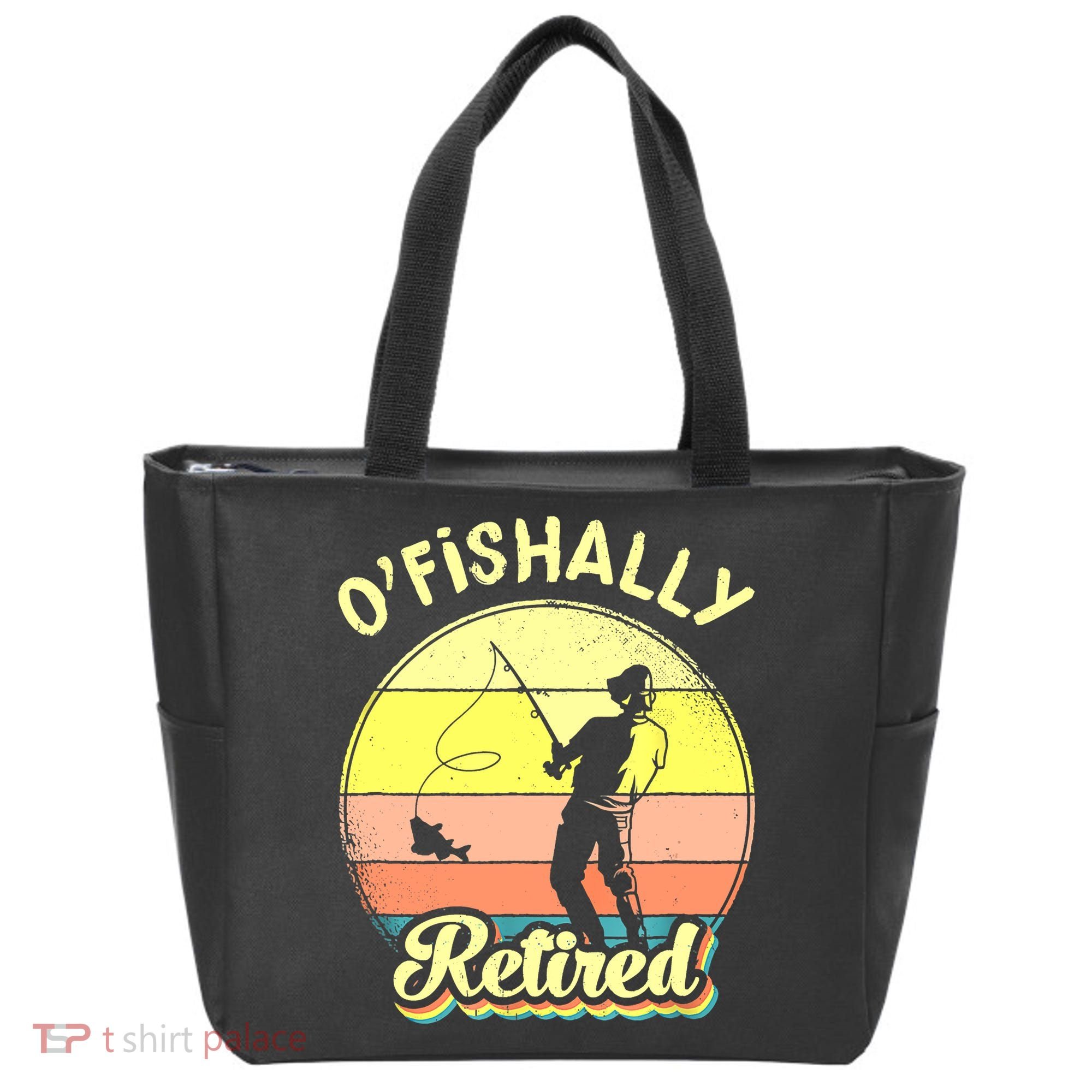 Ofishally Retired Fishing Retirement Tote Bag