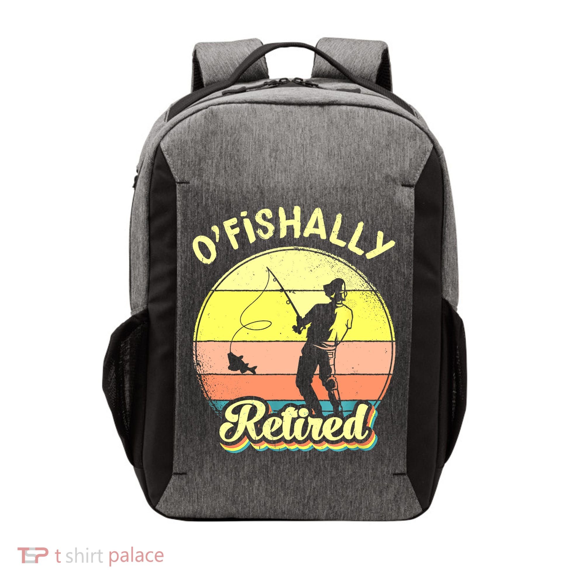 Ofishally Retired Fishing Retirement Vector Backpack