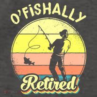 Ofishally Retired Fishing Retirement Vector Backpack thumb 2