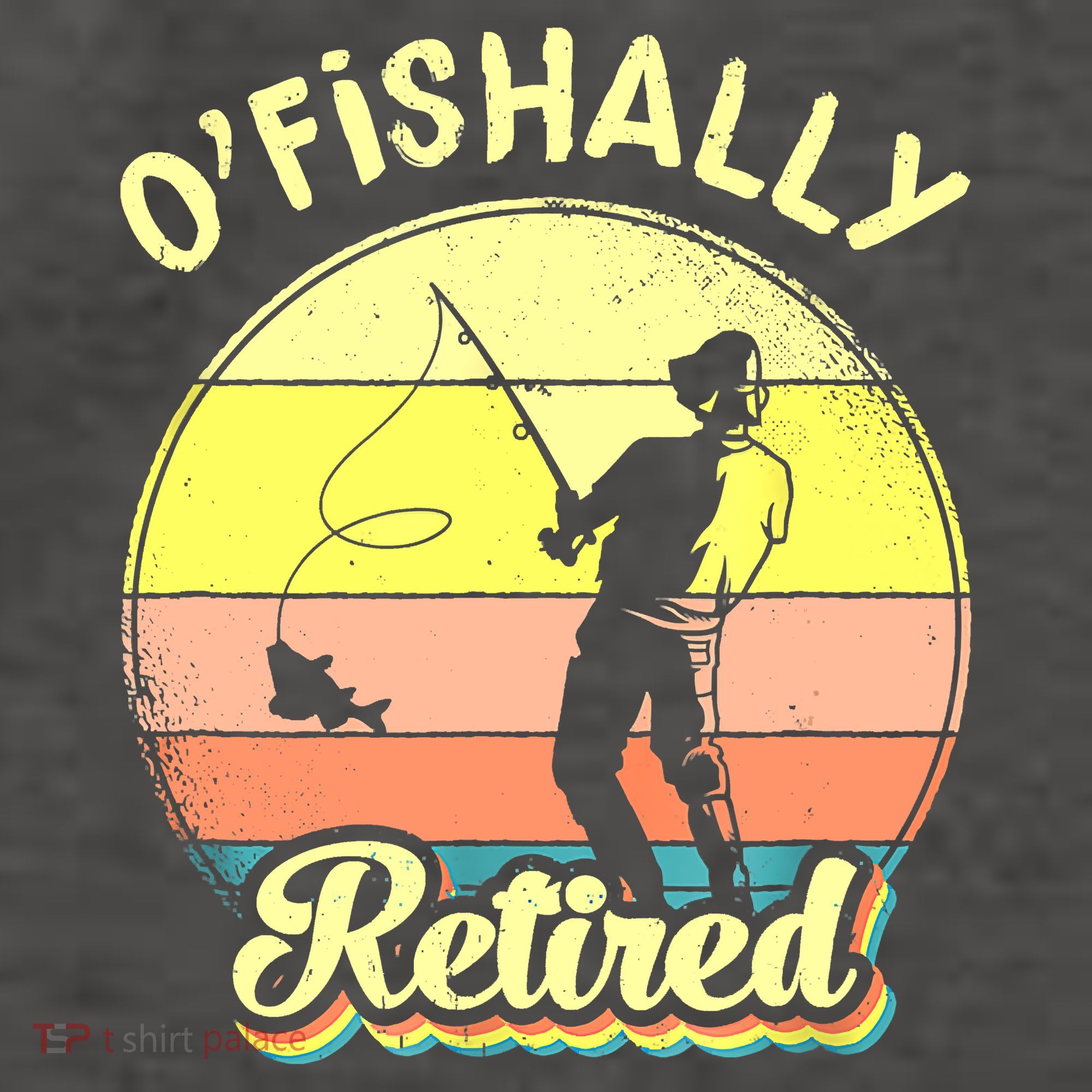 Ofishally Retired Fishing Retirement Vector Backpack