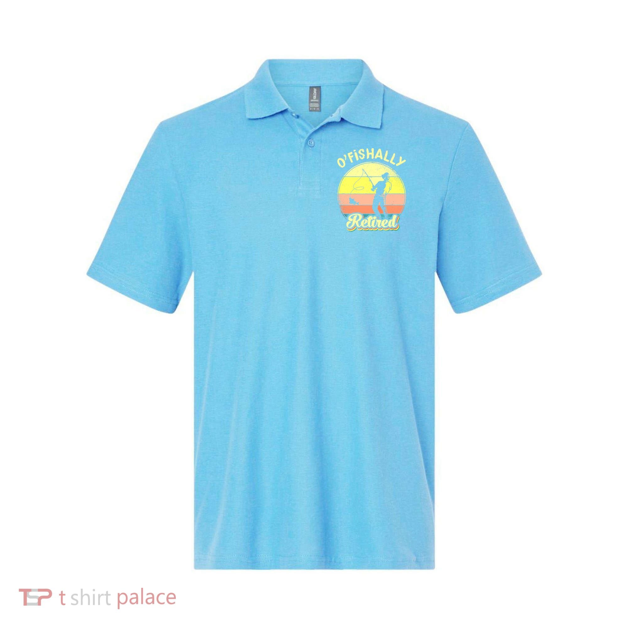 Ofishally Retired Fishing Retirement Polo