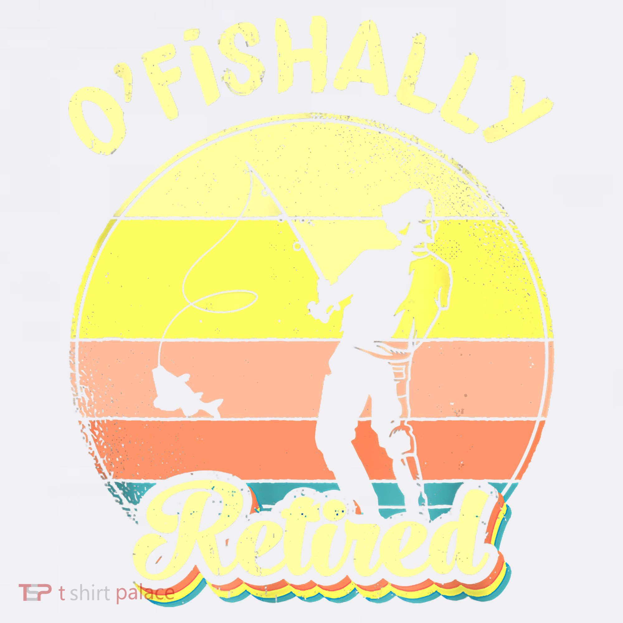 Ofishally Retired Fishing Retirement Garment-Dyed Sweatshirt