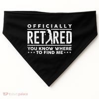 Officially Retired Golf Dad Golfing Retirement Golfer USA-Made Doggie Bandana thumb 0