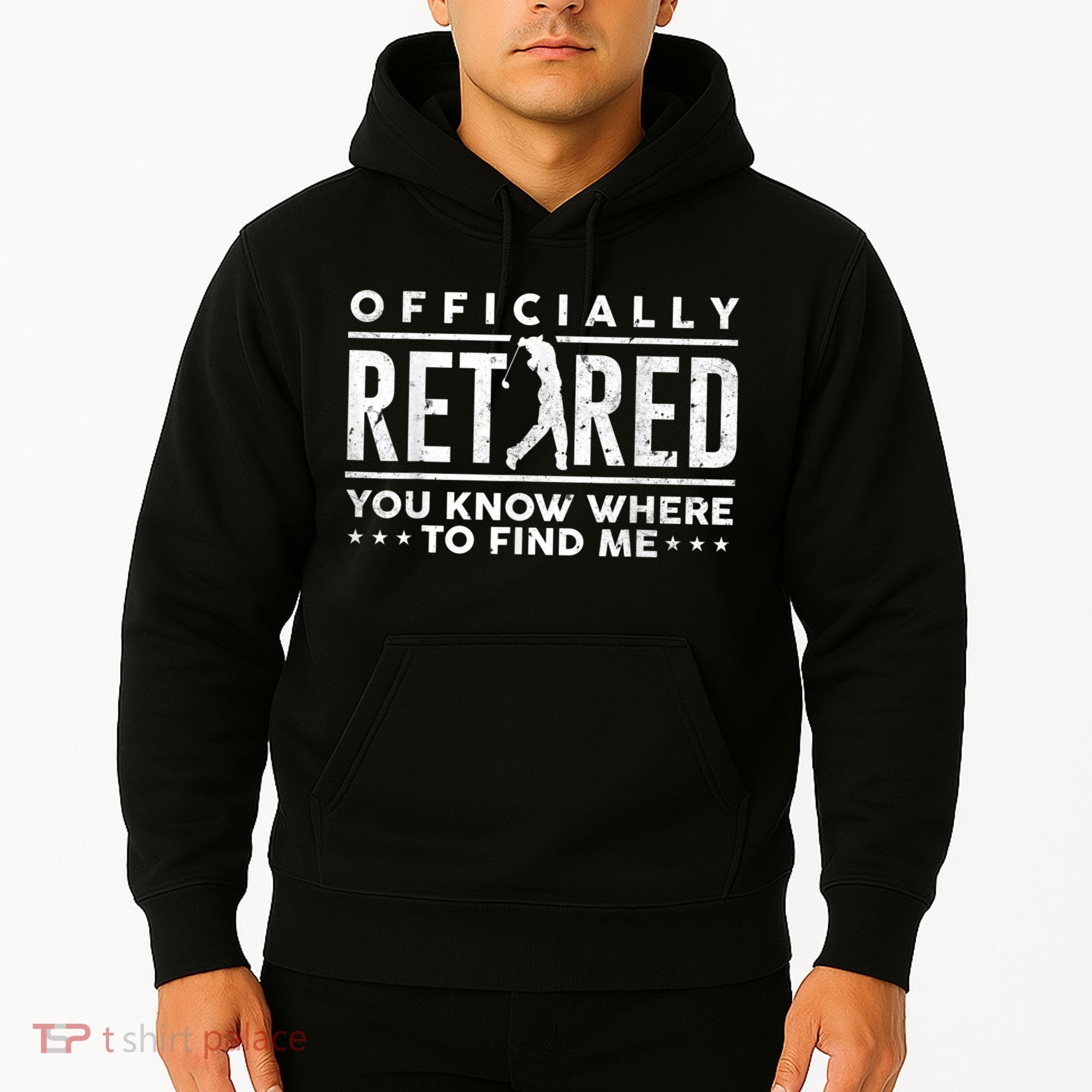 Officially Retired Golf Dad Golfing Retirement Golfer Hoodie