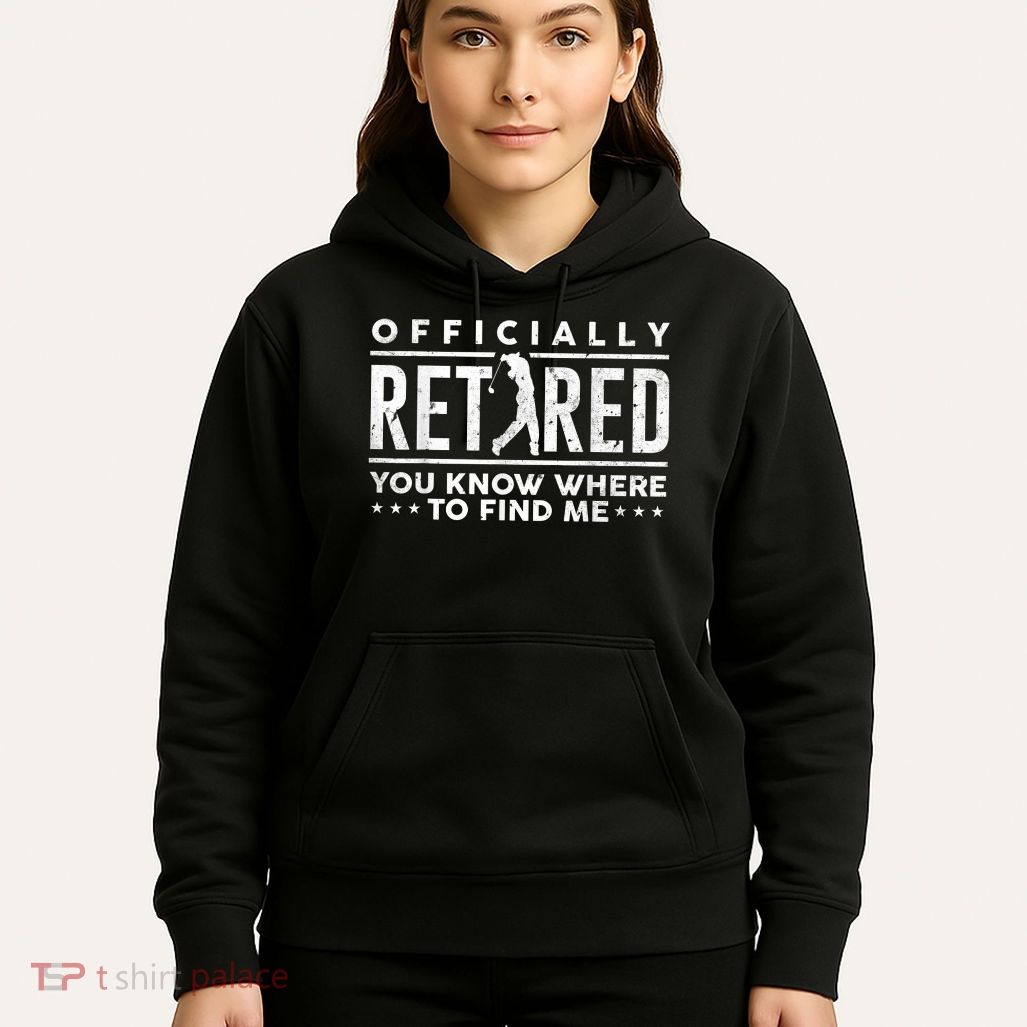 Officially Retired Golf Dad Golfing Retirement Golfer Hoodie