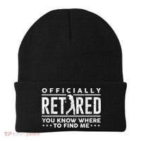 Officially Retired Golf Dad Golfing Retirement Golfer Beanie thumb 0