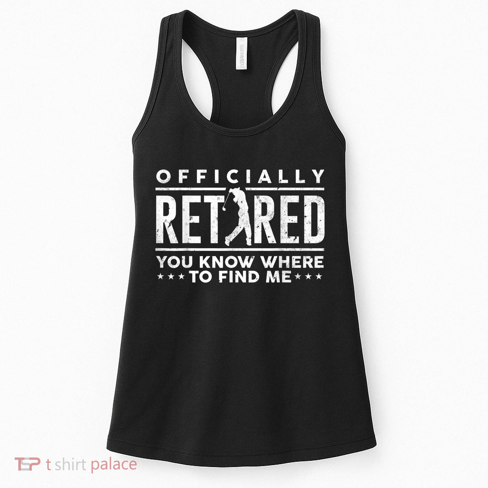 Officially Retired Golf Dad Golfing Retirement Golfer Women's Tank Top