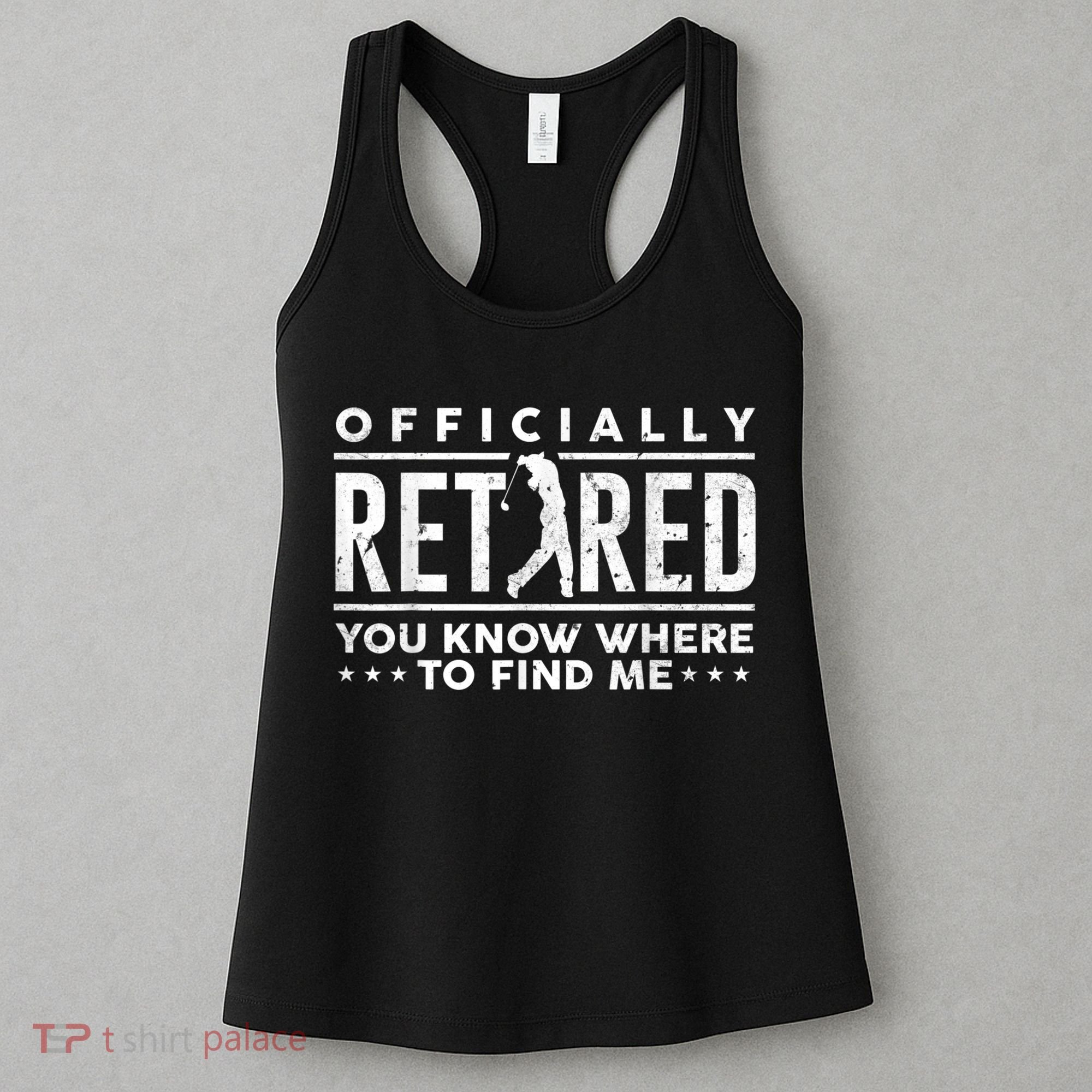 Officially Retired Golf Dad Golfing Retirement Golfer Women's Tank Top