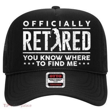 Officially Retired Golf Dad Golfing Retirement Golfer Hat
