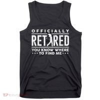 Officially Retired Golf Dad Golfing Retirement Golfer Tank Top thumb 0