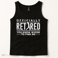 Officially Retired Golf Dad Golfing Retirement Golfer Tank Top thumb 2