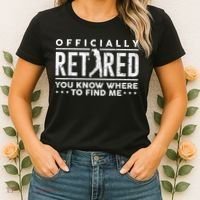 Officially Retired Golf Dad Golfing Retirement Golfer Women's T-Shirt thumb 2