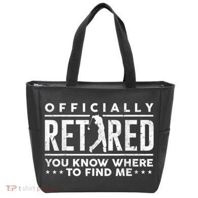 Officially Retired Golf Dad Golfing Retirement Golfer Tote Bag