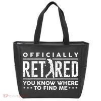 Officially Retired Golf Dad Golfing Retirement Golfer Tote Bag thumb 0