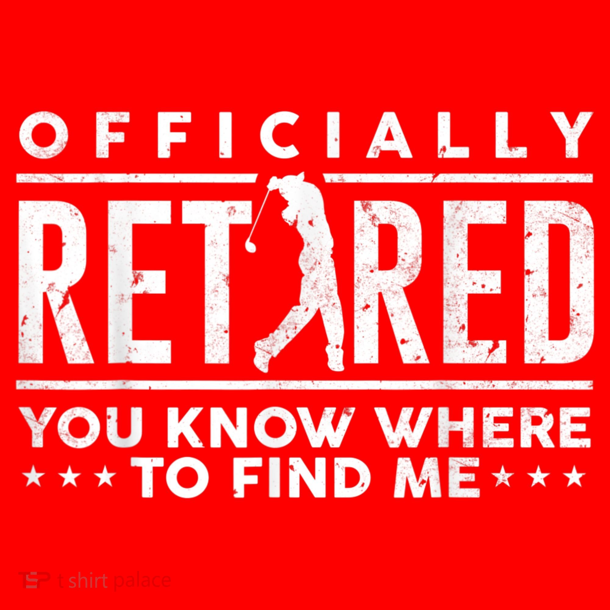 Officially Retired Golf Dad Golfing Retirement Golfer Santa Hat