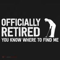 Officially Retired Gift Golf Dad Golfing Retiret Golfer Gift USA-Made Doggie Bandana thumb 2