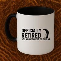 Officially Retired Gift Golf Dad Golfing Retiret Golfer Gift Coffee Mug thumb 2