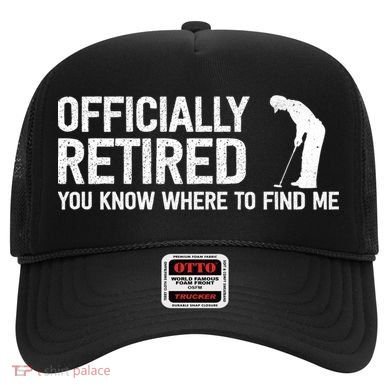 Officially Retired Gift Golf Dad Golfing Retiret Golfer Gift Hat