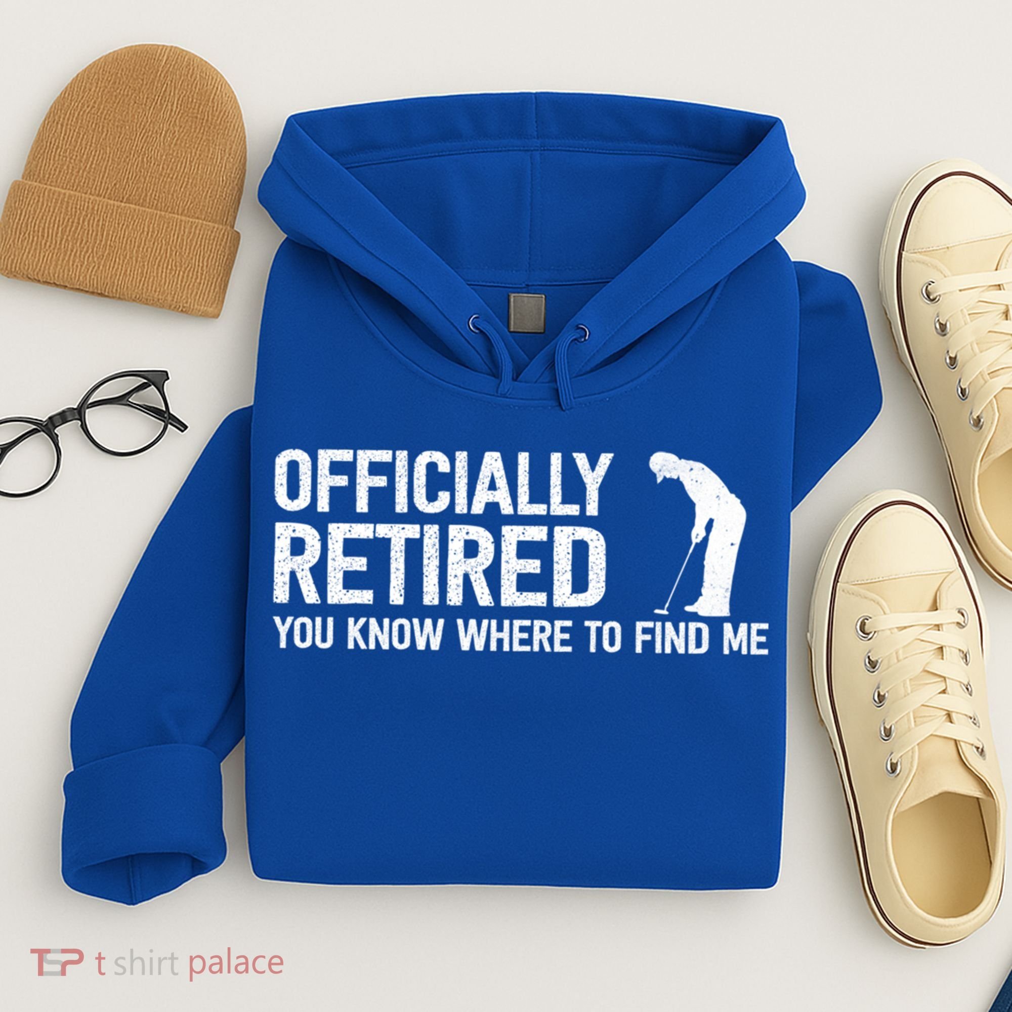 Officially Retired Gift Golf Dad Golfing Retiret Golfer Gift Hoodie