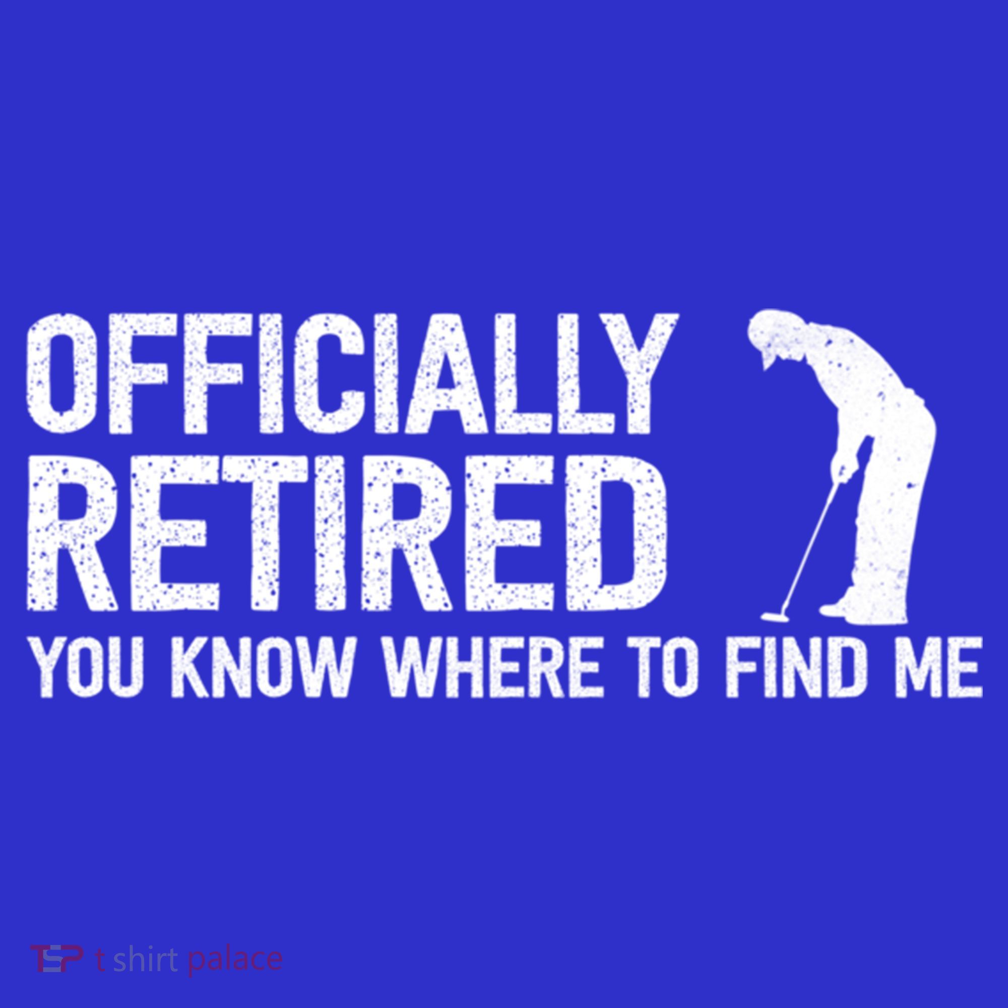 Officially Retired Gift Golf Dad Golfing Retiret Golfer Gift Button