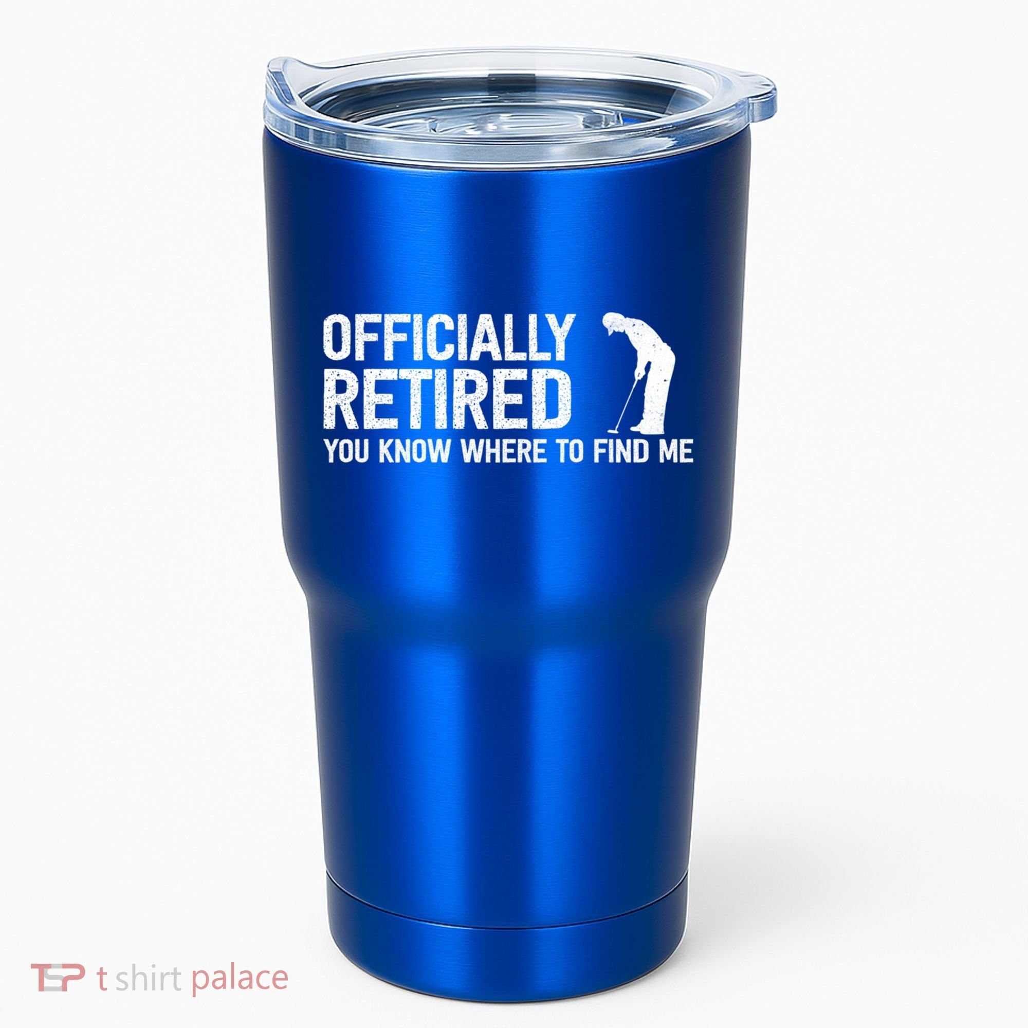 Officially Retired Gift Golf Dad Golfing Retiret Golfer Gift Tumbler
