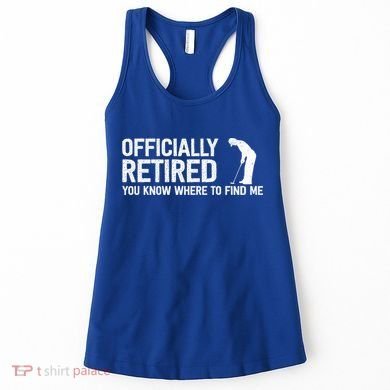Officially Retired Gift Golf Dad Golfing Retiret Golfer Gift Women's Tank Top