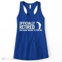 Officially Retired Gift Golf Dad Golfing Retiret Golfer Gift Women's Tank Top thumb 0