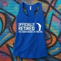 Officially Retired Gift Golf Dad Golfing Retiret Golfer Gift Women's Tank Top thumb 3