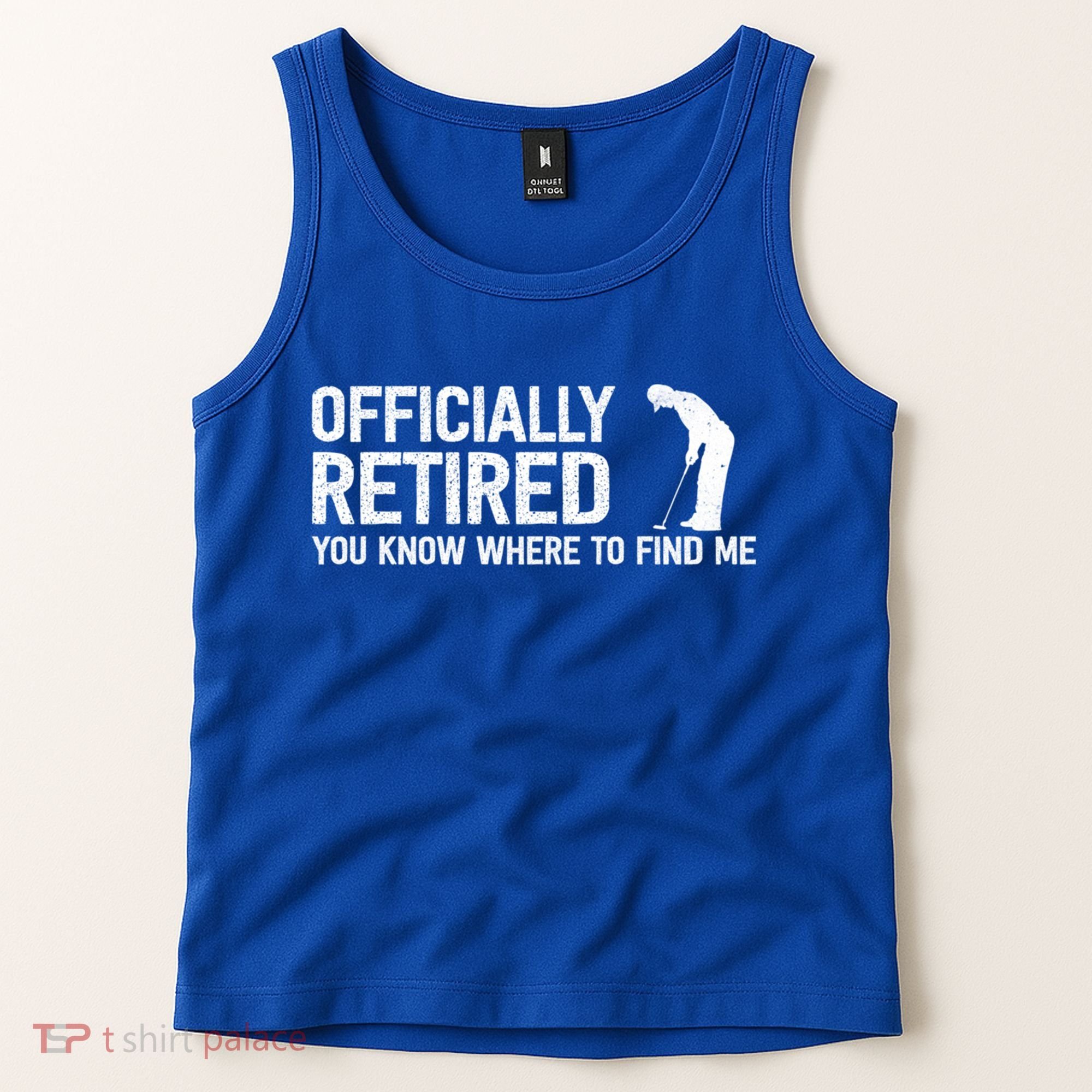 Officially Retired Gift Golf Dad Golfing Retiret Golfer Gift Tank Top