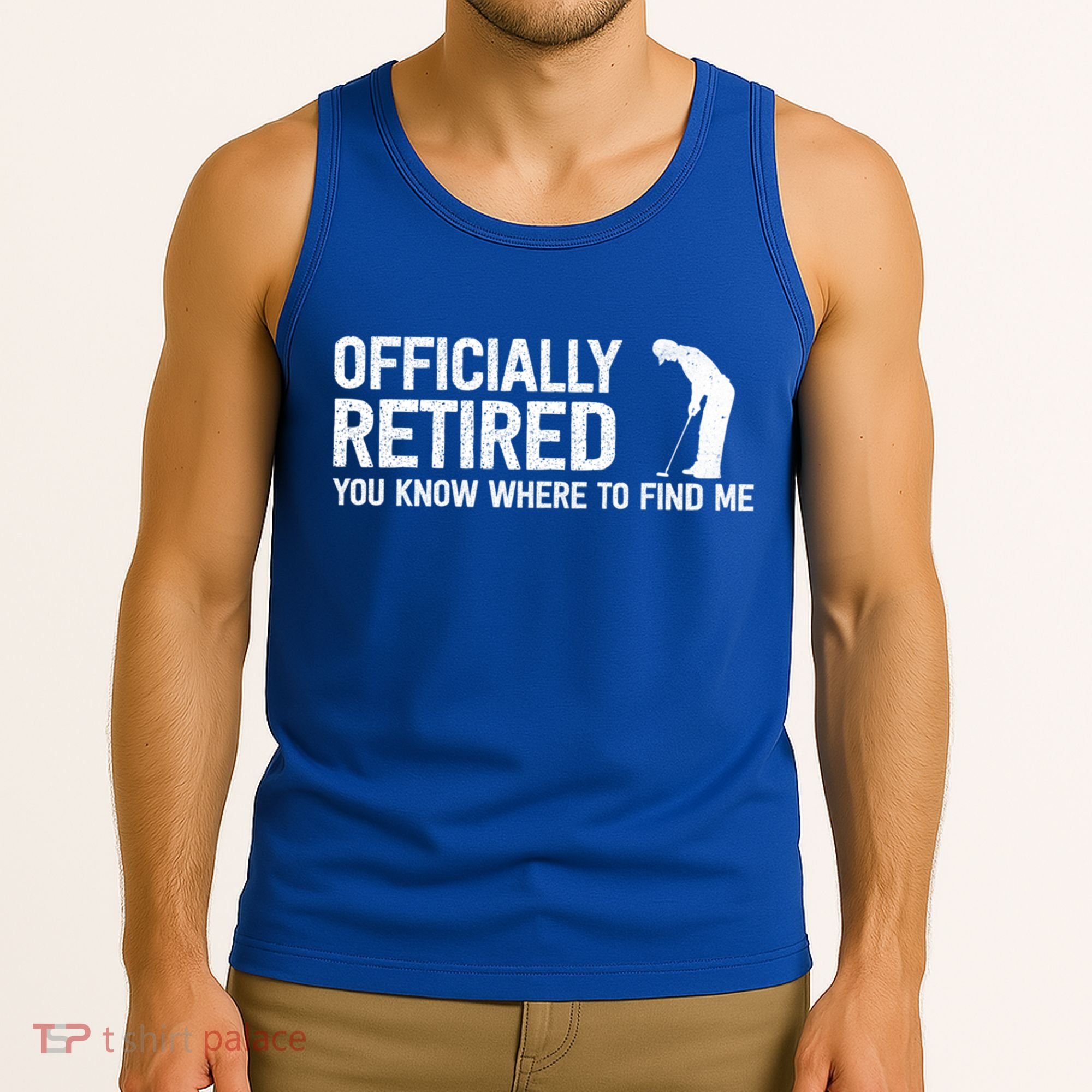 Officially Retired Gift Golf Dad Golfing Retiret Golfer Gift Tank Top
