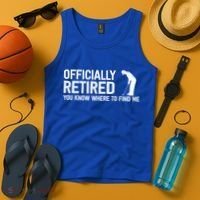 Officially Retired Gift Golf Dad Golfing Retiret Golfer Gift Tank Top thumb 4