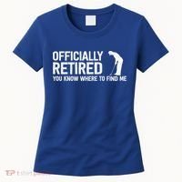 Officially Retired Gift Golf Dad Golfing Retiret Golfer Gift Women's T-Shirt thumb 0