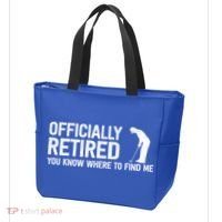 Officially Retired Gift Golf Dad Golfing Retiret Golfer Gift Tote Bag thumb 3