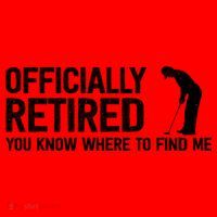 Officially Retired Gift Golf Dad Golfing Retiret Golfer Gift Santa Hat thumb 1